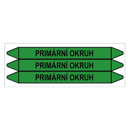 Značení potrubí, primární okruh,3 ks, 355 × 37 mm